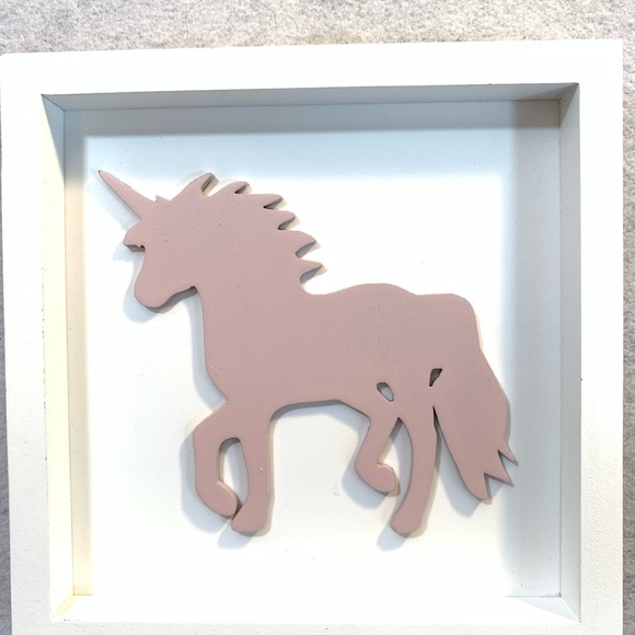 Set of 3 Tide And Tales Pastel Unicorn Wall Decor, 7" x 7" 3D - Picture 9 of 10